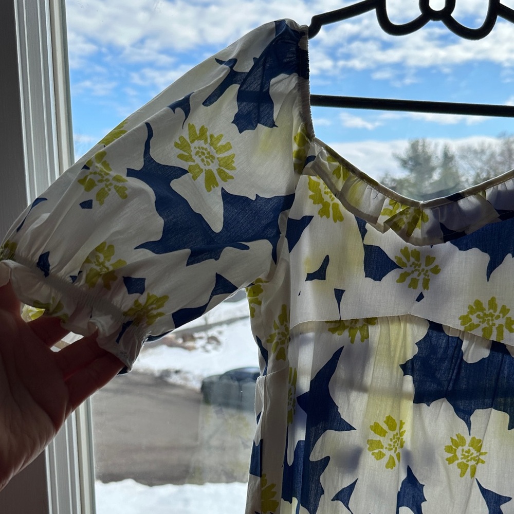 Zara Kids Dress with Blue and Yellow Floral Pattern